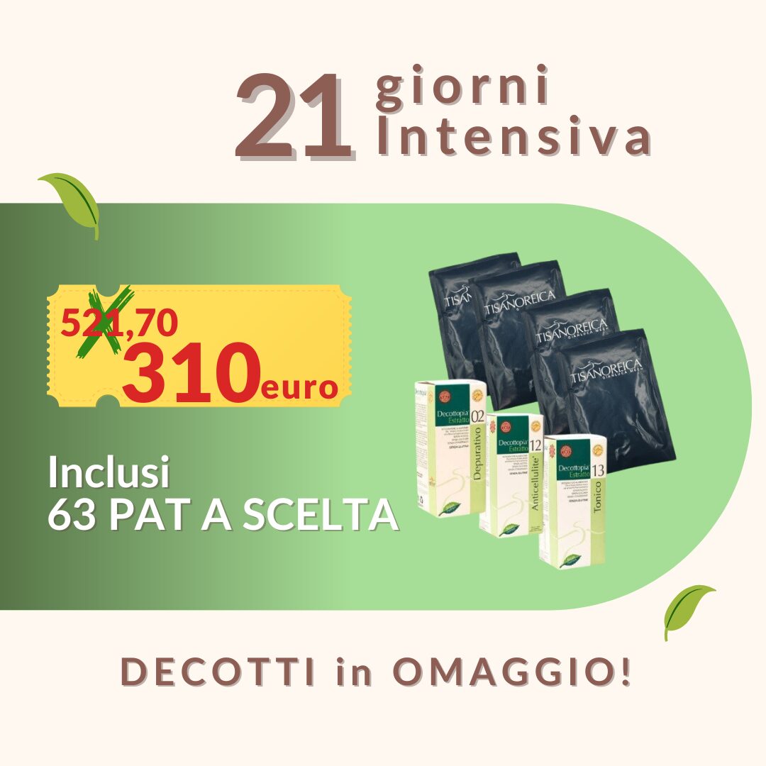 Tisanoreica Intensiva Personalizzata - 63 Pat gusti a scelta e Decotti (Promozione 3 Settimane)