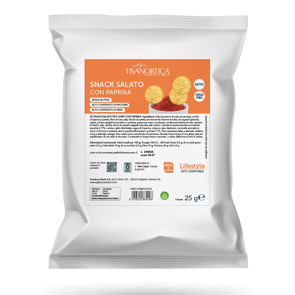 Tisanoreica Snack - Snack salato con Paprika - 25 g