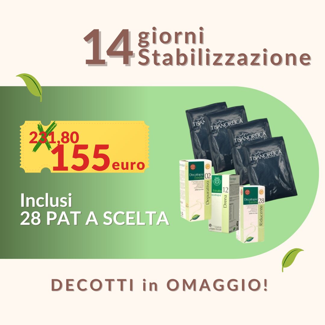 Tisanoreica Stabilizzazione Personalizzata - 28 Pat gusti a scelta e Decotti (Promozione 2 Settimane)