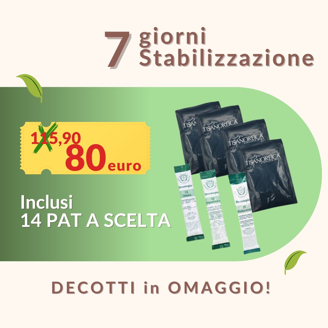 Tisanoreica Stabilizzazione Personalizzata - 14 Pat gusti a scelta e Decotti (Promozione 1 Settimana)