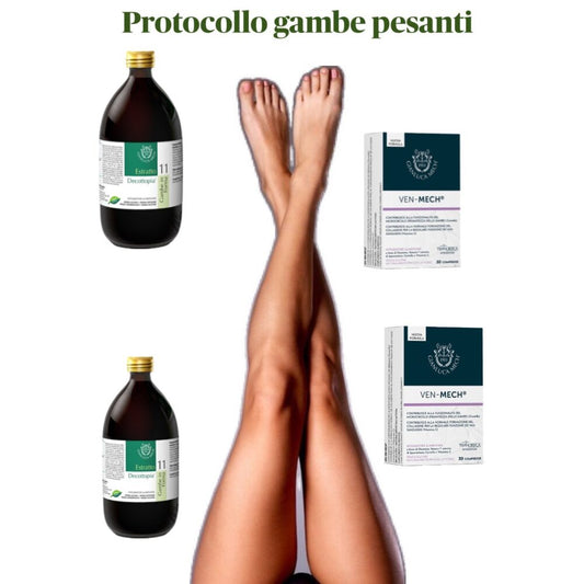 Tisanoreica Protocolli - Protocollo Gambe Pesanti - 2 decotti e 2 integratori - Trattamento 1 mese