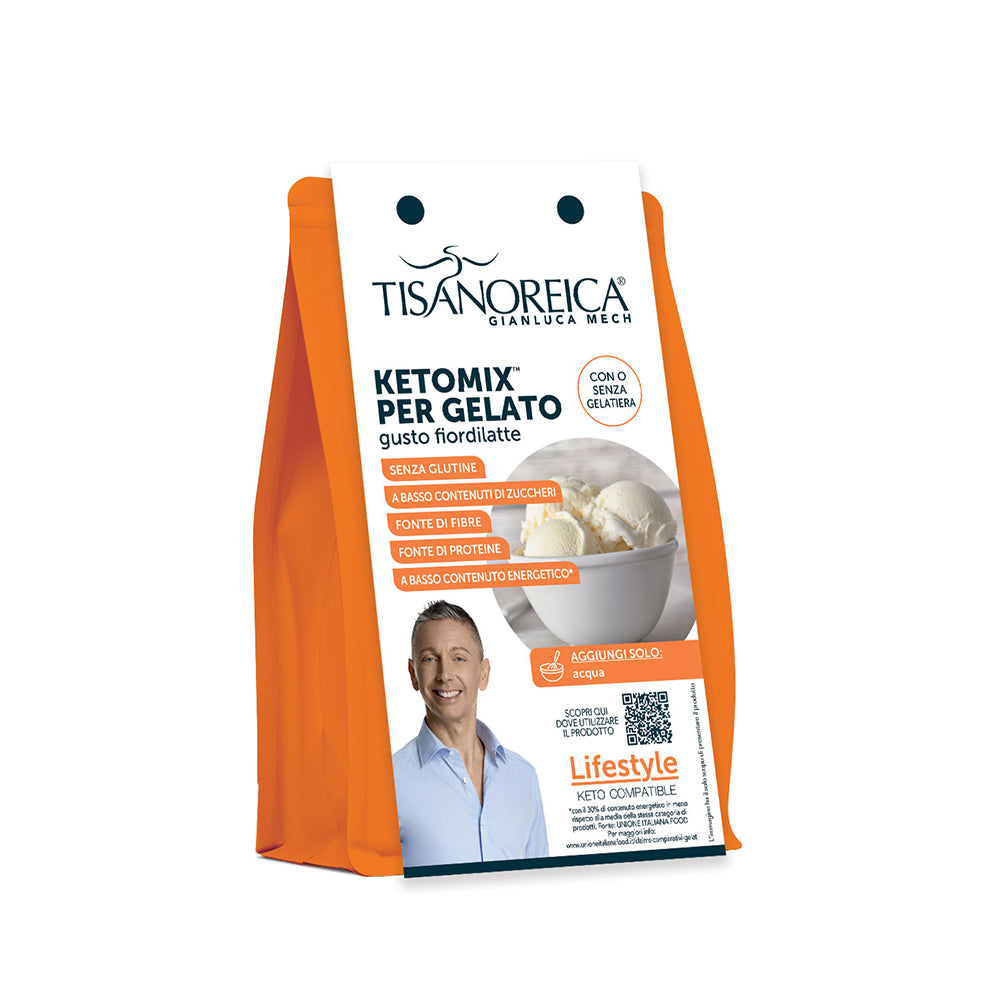 Tisanoreica Snack - Keto Mix per gelato - gusto fior di latte - 400 g