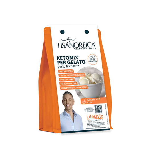 Tisanoreica Snack - Keto Mix per gelato - gusto fior di latte - 400 g