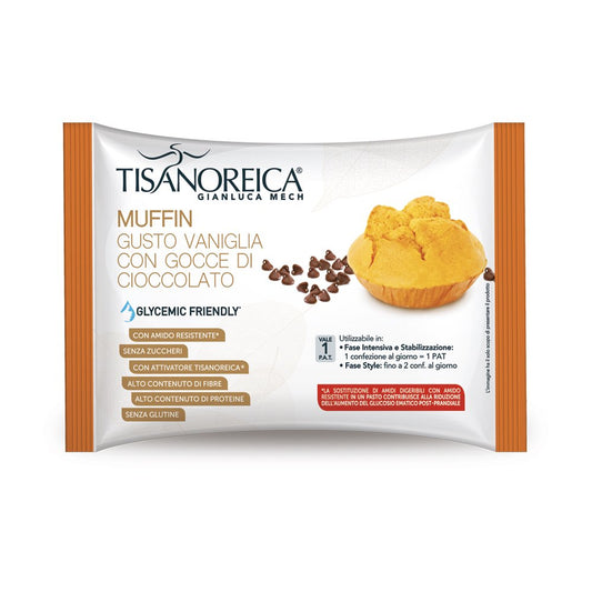 Tisanoreica Snack - Muffin Vaniglia con gocce di Cioccolato - 40 g