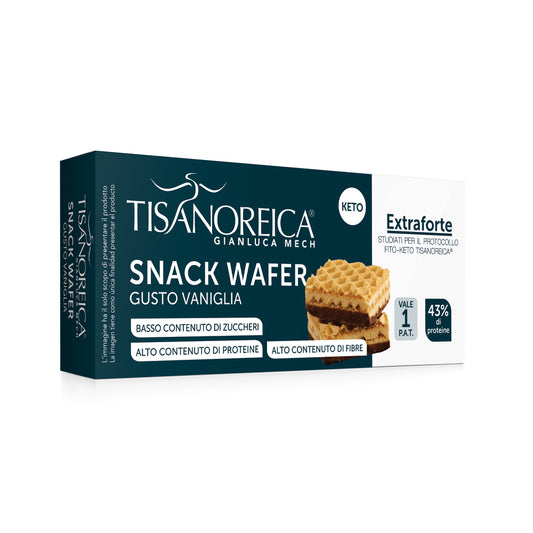 Tisanoreica Snack - Keto Wafer alla vaniglia con base di cioccolato Extraforte - 35g