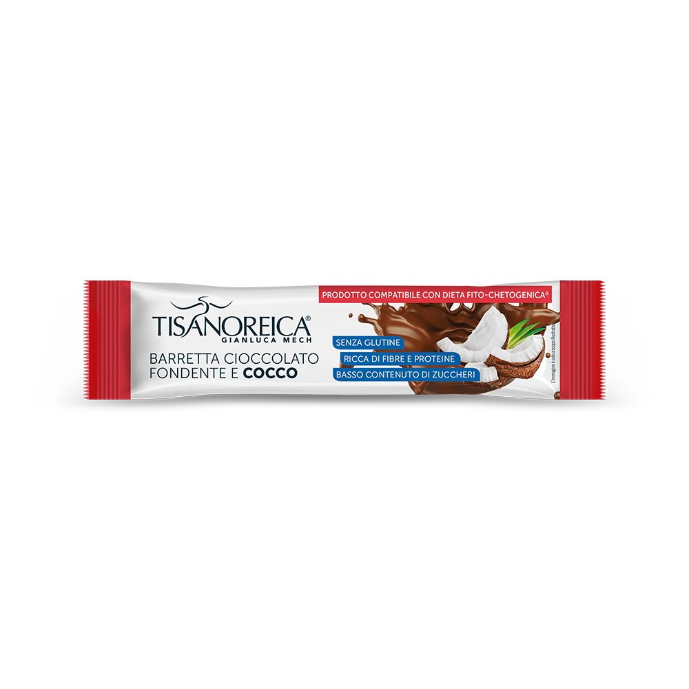 Tisanoreica Snack - Barretta Cioccolato Fondente e Cocco - 35 g