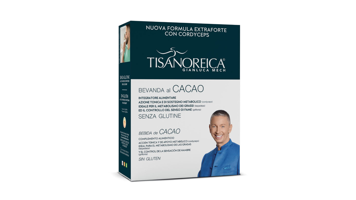 Tisanoreica Pat - Bevanda al gusto di Cacao EXTRAFORTE con Cordyceps 4x27 g