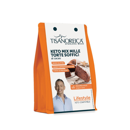 Tisanoreica Snack - Keto Mix per torte soffici Cacao Lifestyle- 400 g