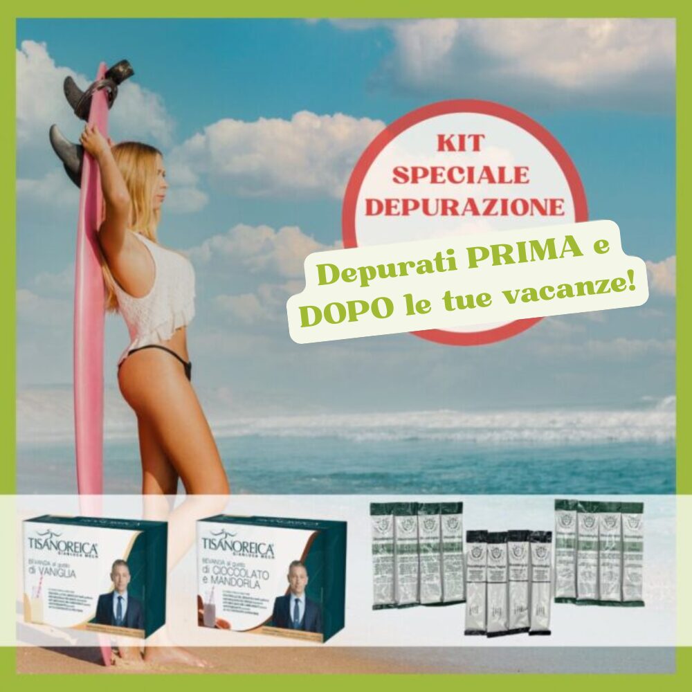 Tisanoreica Kit - Speciale per Depurazione PRE e POST vacanze - Asciugati e depurati in 4 giorni - PAT a scelta