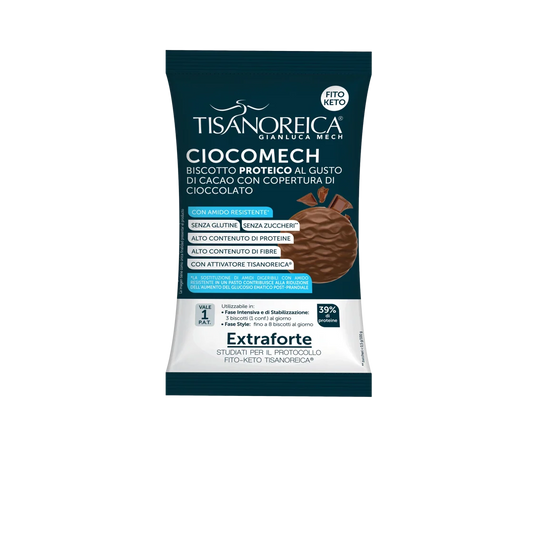 Ciocomech Extraforte al gusto di Cacao con copertura di cioccolato (3 biscotti da 13 g)